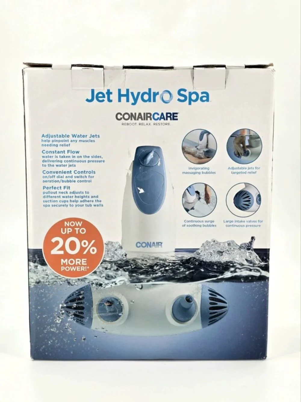 Conaircare Jet Hydro Spa with Dual Hydro Jets & Invigorating Bubbles Bathtub